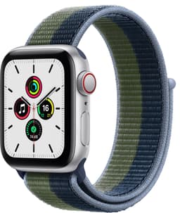 Apple Watch SE 44 mm LTE (hop. alum./sinivihreä sport-ranneke)