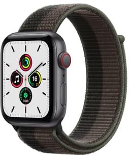 Apple Watch SE 44 mm LTE (harmaa alu./tornadoharmaa sport-ranneke)