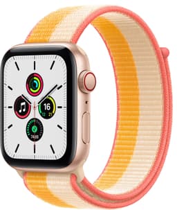 Apple Watch SE 44 mm LTE (kultainen alum./valk. Sport Loop ranneke)