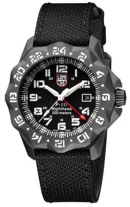 Luminox f-117 nighthawk 6421 klokke. 2 tidssoner, diame