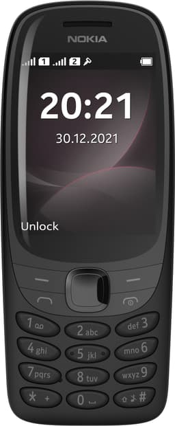 Nokia 6310 mobiltelefon (svart) - Enbart 2G
