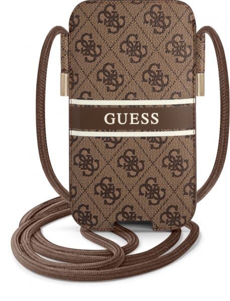 Guess Pouch 4G Logo Medium Brun