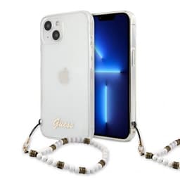Guess iPhone 13 Mini Skal Pearl Handle Script Logo Vit