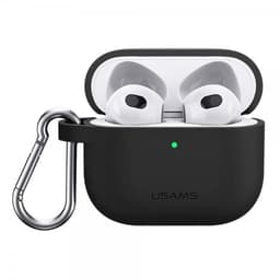 USAMS AirPods 3 Cover med Karabinhage Sort