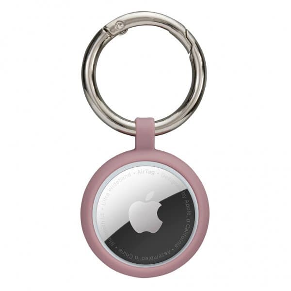 dbramante1928 Apple AirTag Holder Greenland Key Ring Pink Sand