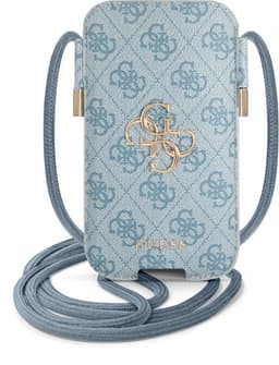 Guess Pouch 4G Logo Metal Logo Large Blå