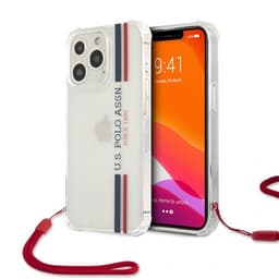 U.S. Polo iPhone 13 Pro Deksel Nylon Cord Transparent