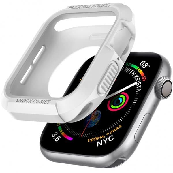 Spigen Apple Watch 44/45mm Deksel Rugged Armor Hvit