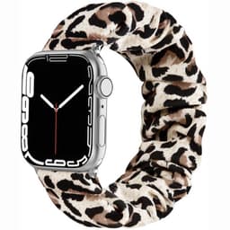 Scrunchie Elastic Armbånd Apple Watch 7 (45mm) - Leopard