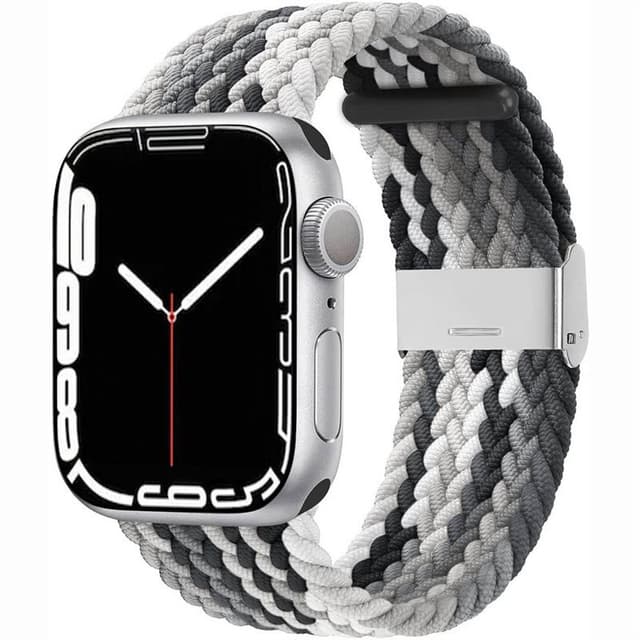 Punottu elastinen rannekoru Apple Watch 7 (45mm) - gradientgrey