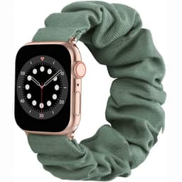 Scrunchie elastinen rannekoru Apple Watch 6 (40mm) - Pinegreen