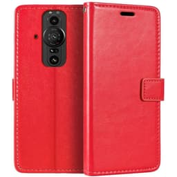 Lompakkokotelo 3-kortti Sony Xperia Pro-I  - punainen