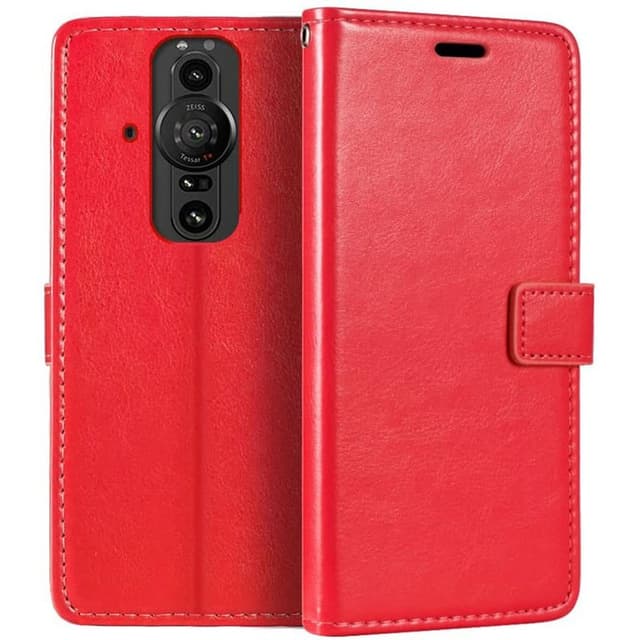 Wallet Cover 3-kort Sony Xperia Pro-I  - rød