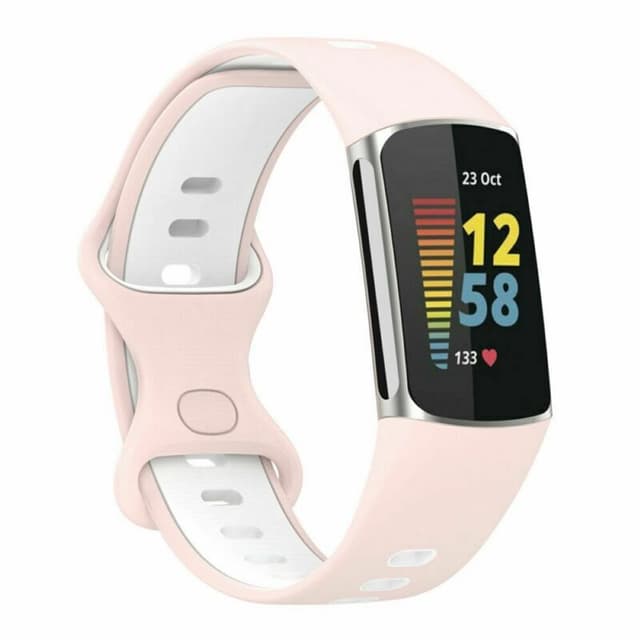 Twin Sport Armband Fitbit Charge 5 - Rosa/hvit