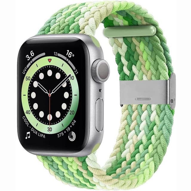 Flätat Elastiskt Armband Apple watch 6 (44mm) - Gradient green