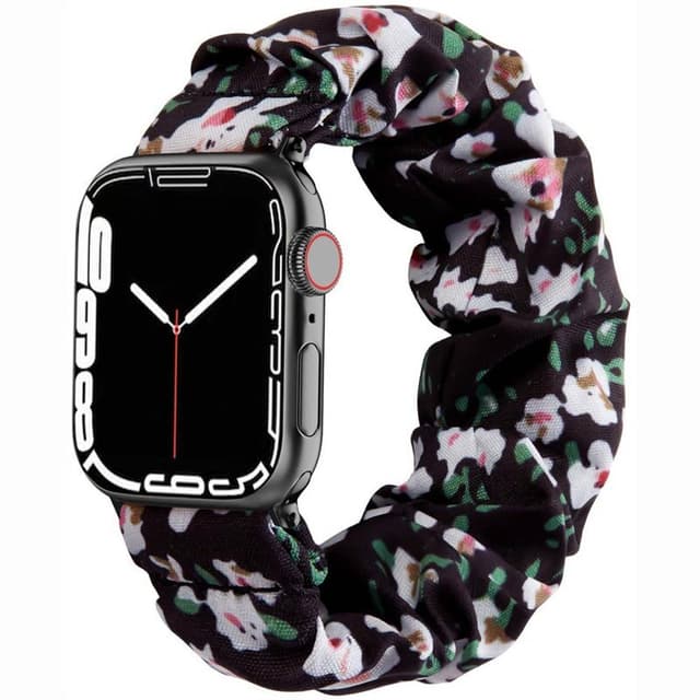 Scrunchie elastinen rannekoru Apple Watch 7 (45mm) - Classic flower