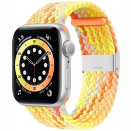 Flätat Elastiskt Armband Apple watch 6 (44mm) - Gradient orange