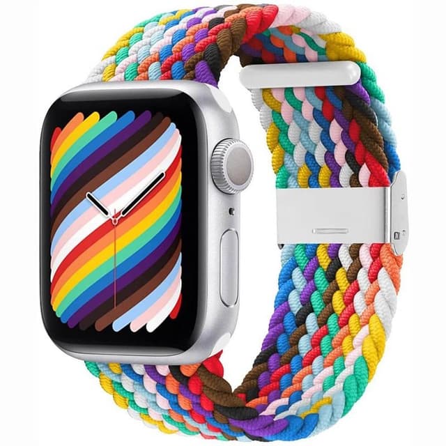 Flätat Elastiskt Armband Apple watch 6 (44mm) - Pride Edition
