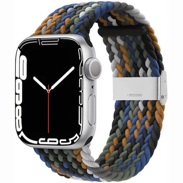 Flätat Elastiskt Armband Apple Watch 7 (45mm) - Cowboy