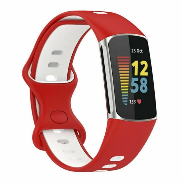 Twin Sport Armband Fitbit Charge 5 - Röd/vit