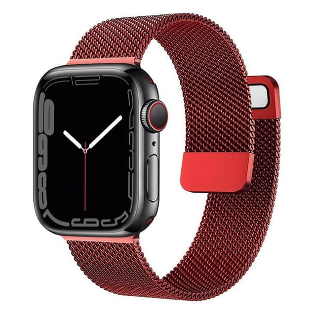 Milanese Rannekoru Apple Watch 7 (45mm) - Punainen