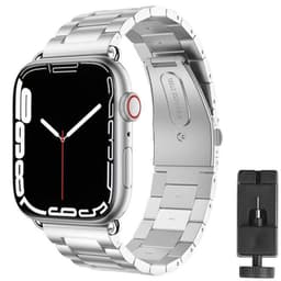 Rannekoru ruostumatonta terästä Apple Watch 7 (45mm) - Hopea