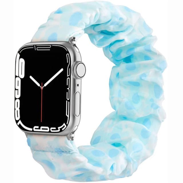 Scrunchie elastinen rannekoru Apple Watch 7 (41mm) - Blueforal
