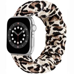 Scrunchie elastinen rannekoru Apple Watch 6 (44mm) - Leopardi