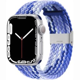 Flettet Elastik Armbånd Apple Watch 7 (45mm) - Gradientblue
