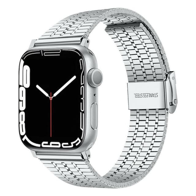 Mesh armbånd i rustfritt stål Apple Watch 7 (41 mm) - Sølv