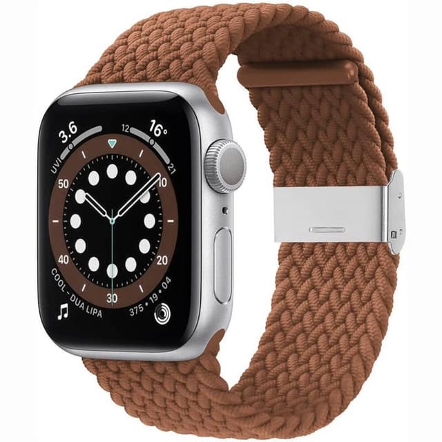 Flettet Elastik Armbånd Apple watch 6 (44mm) - Brun