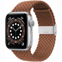 Punottu elastinen rannekoru Apple watch 6 (44mm) - ruskea