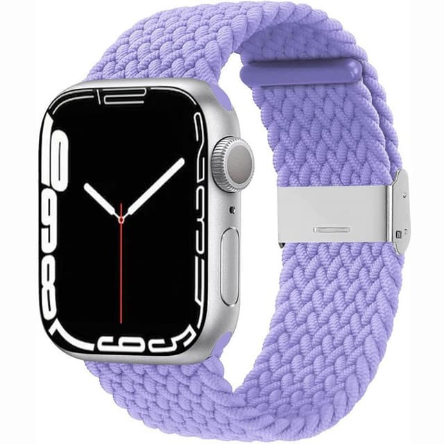 Punottu elastinen rannekoru Apple Watch 7 (45mm) - lightpurple