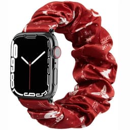 Scrunchie elastinen rannekoru Apple Watch 7 (41mm) - Christmasred