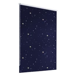ECD Germany sähkökatkos sokea 55 x 150 cm sininen tähtien kanssa Klemmfix
