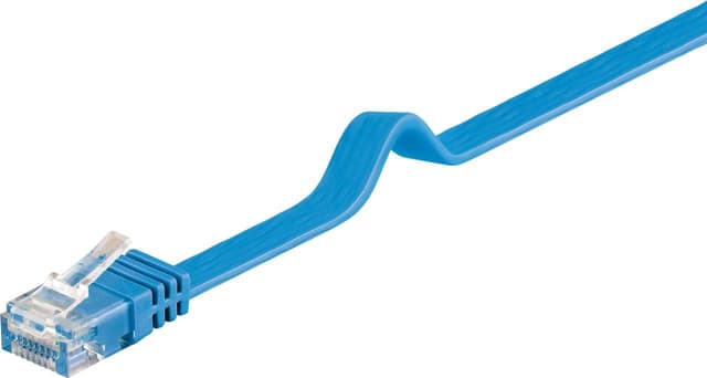 Goobay CAT 6 platt patchkabel, U/UTP, blå