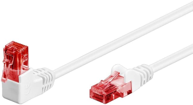Goobay CAT 6 patchable 1x 90° kulmassa, U/UTP, valkoinen