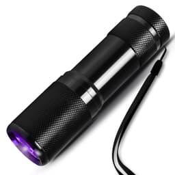 UV-ficklampa med 9 LED-lampor Svart 395 nm