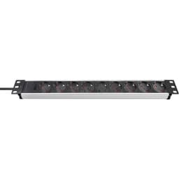 Brennenstuhl 1390007009 Stikdåse 19 9x Aluminium, Sort