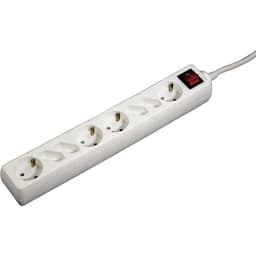 Hama 00047776 Stikdåse med afbryder 8x Hvid Stik med
