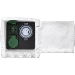 Renkforce 1168583 Have-stikdåse med timer Dobbelt