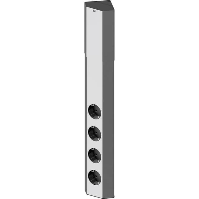 Bachmann 923.006 Stikdåseliste 4x Rustfrit stål 1 stk