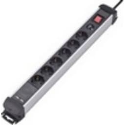 Renkforce 815A-CMB-SUSB Stikdåse med afbryder 6x Sort,