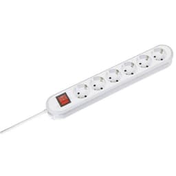 Bachmann 381.251K Stikdåse med afbryder 6x Hvid Stik