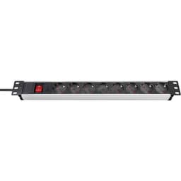 Brennenstuhl 1390007018 Stikdåse 19 8x Aluminium, Sort