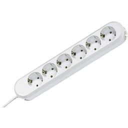 Bachmann 381.248K Grenuttag 6x Vit Skyddskontakt