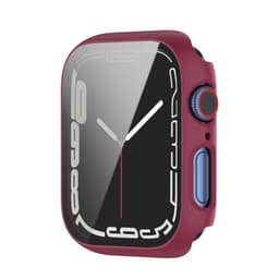 Skal med glasskydd Apple Watch 7 (45mm) - Vinröd
