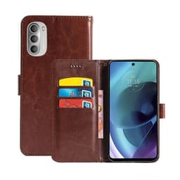 Motorola Moto G71 5G Lompakkokotelo 3-kortti  - ruskea