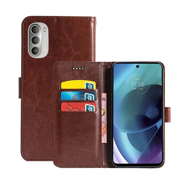 Motorola Moto G71 5G Lompakkokotelo 3-kortti  - ruskea