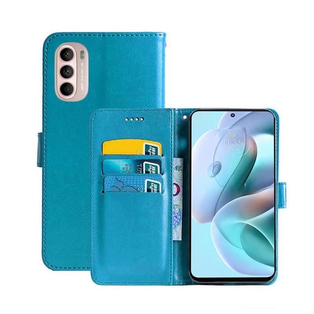 Lompakkokotelo 3-kortti Motorola Moto G41  - Vaaleansininen